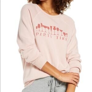 Project Social T sweatshirt Medium NEW pink "Party Time" Long Sleeve Soft